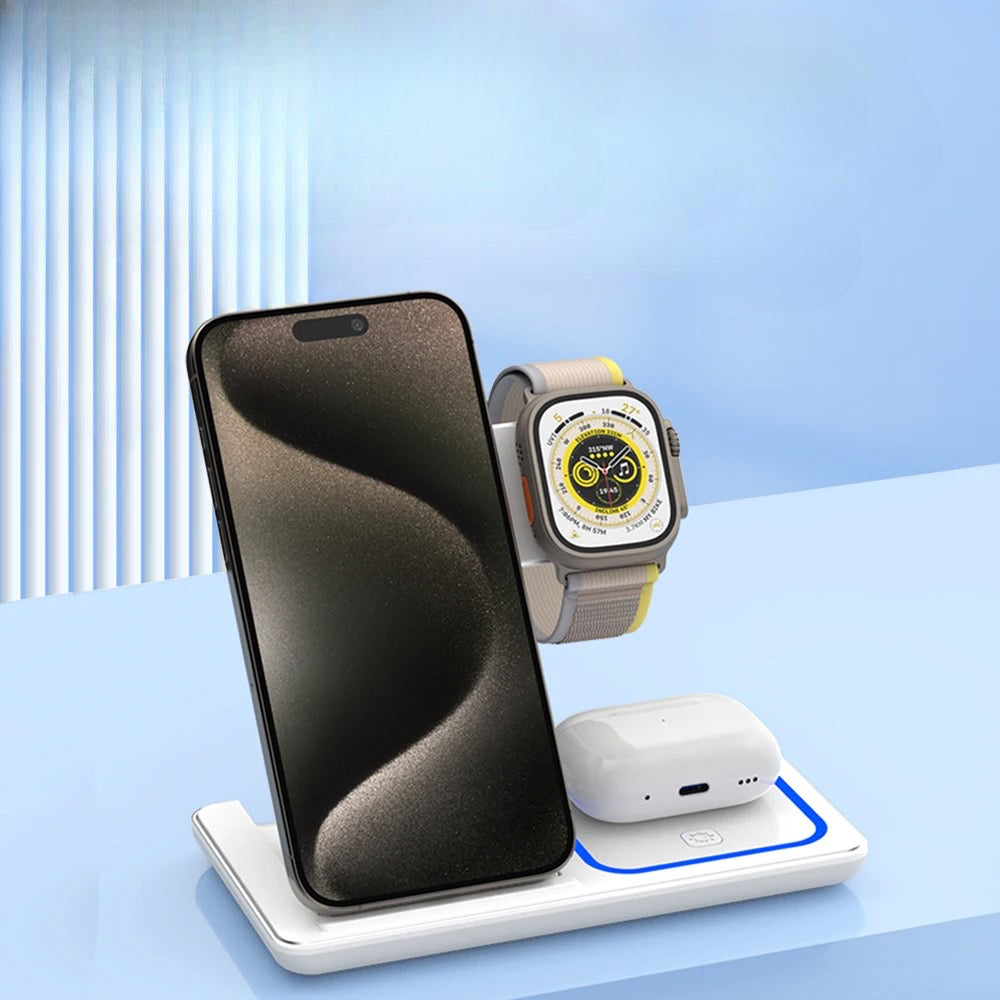 Voltix™ - Chargeur sans fil 3-en-1 pour iPhone, Apple Watch & AirPods