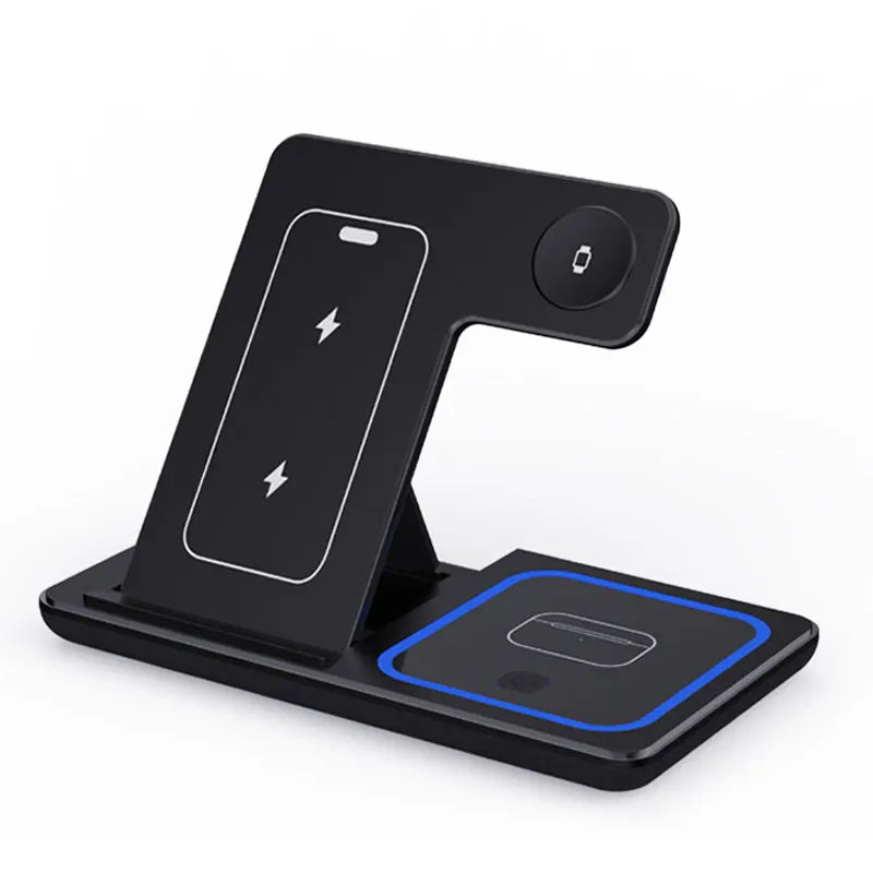Station de recharge sans fil 3-en-1 pour iPhone, Apple Watch et AirPods
